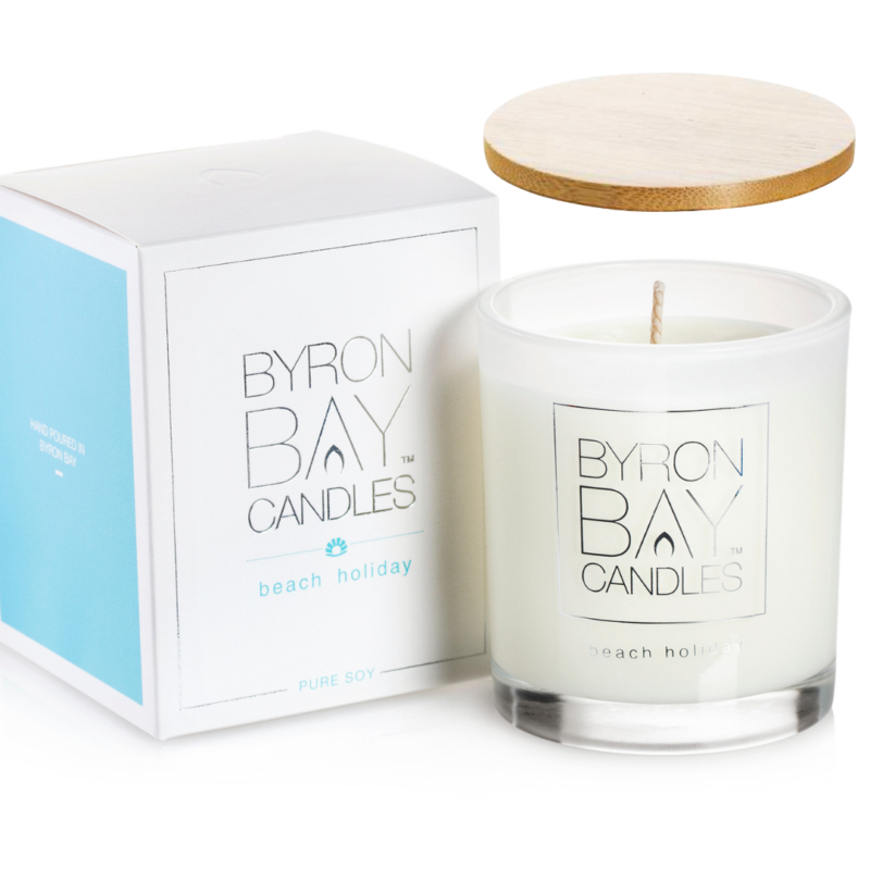Beach-Holiday-–-Large-50-Hour-Pure-Soy-Candle Beach Holiday (cedar-leaf, teak, rosemary, lemon and neroli) Large 50 Hour Pure Soy Candle