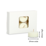 Unscented Pure Soy Wax Tea Light Candles - Set Of 6 | Coupons Excluded