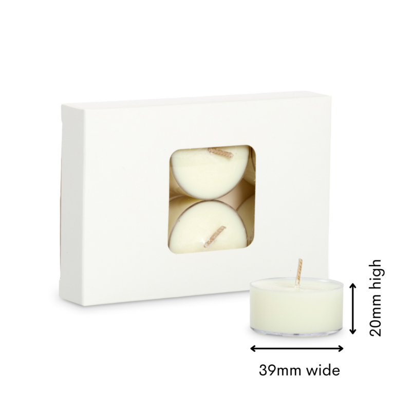 Unscented Pure Soy Wax Tea Light Candles - Set Of 6 | Coupons Excluded