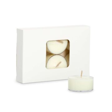 Unscented Pure Soy Wax Tea Light Candles - Set Of 6 | Coupons Excluded
